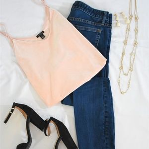 Ann Taylor Velvet Flowy Blouse Top